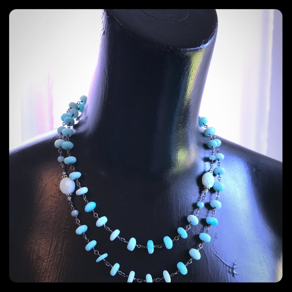 Li Li Clever Peruvian Opal & Sterling Necklace